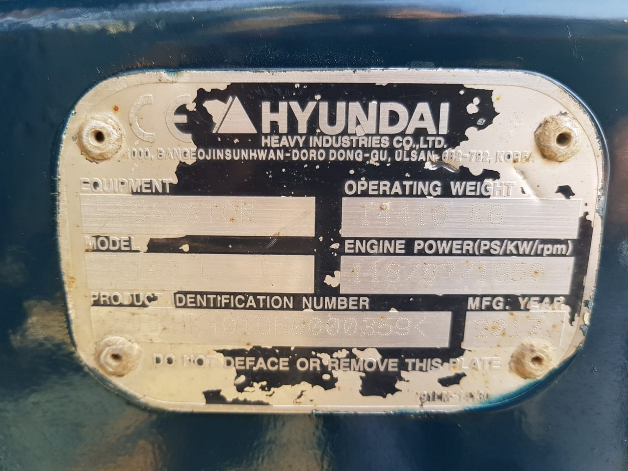 Excavadora de cadenas HYUNDAI HX140L: foto 22