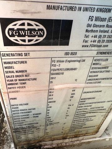 Generador industriale Wacker Wilson P33-2, 33kVA, Perkins, Stromgenerator: foto 7