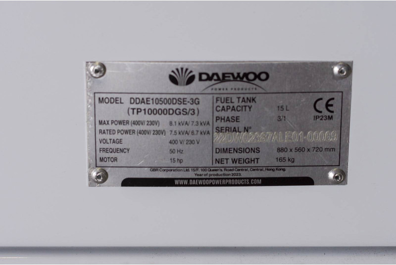 Generador industriale nuevo Daewoo DDAE10500DSE-3G: foto 7